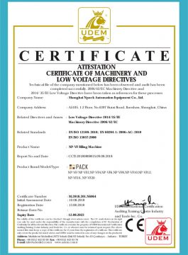 Certificado CE de máquina de enchimento