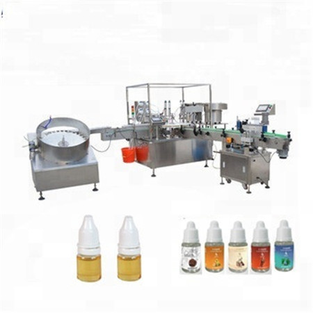Linha de enchimento automática de líquidos Máquina de enchimento e nivelamento de óleo de cigarro eletrônico