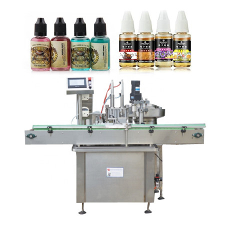 Máquina de embalagem de enchimento totalmente automática da garrafa de óleo essencial de 10 ml 30 ml com plc e tela de toque