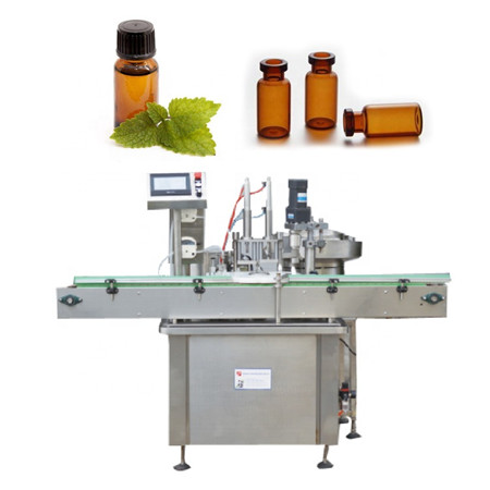 máquina automática de rotulagem de garrafas de óleo essencial de enchimento de garrafas de vidro e máquina de rotulagem
