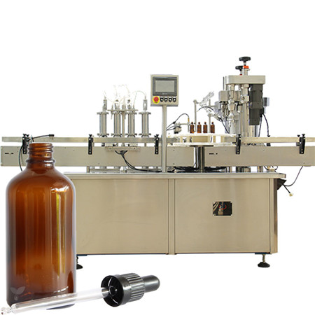 Máquina de enchimento de óleo de garrafa automática com máquina de enchimento de garrafas de 15ml, máquina de enchimento de frascos e máquina de tampagem máquina de enchimento de óleo de 10ml
