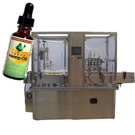 Máquina automática de envase monobloco de garrafa Amber Glass Drop e capsuladora Boston CBD Oil eliquid machine