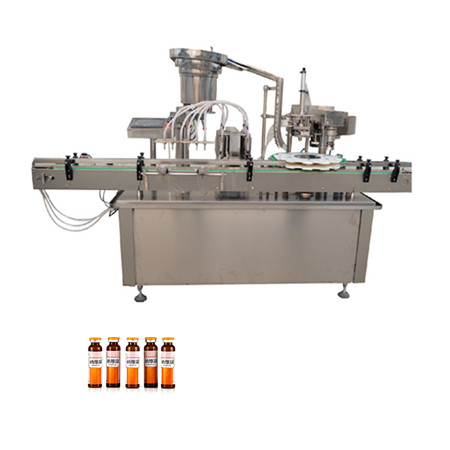 Máquina de enchimento de garrafas de azeite comestível para cozinhar água líquida rotativa automática com 8 cabeças