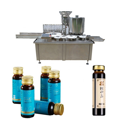 Linha de produção automática de perfume, máquina de envase e tampa de vidro spray com 4 cabeças de enchimento
